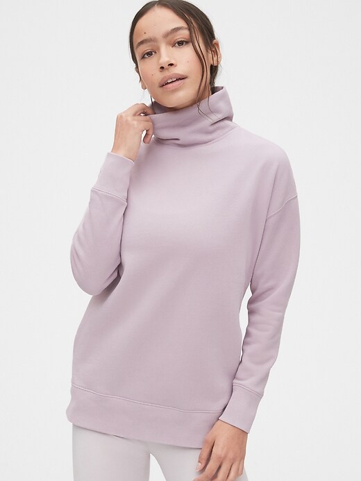 gap funnel neck sweatshirt dress