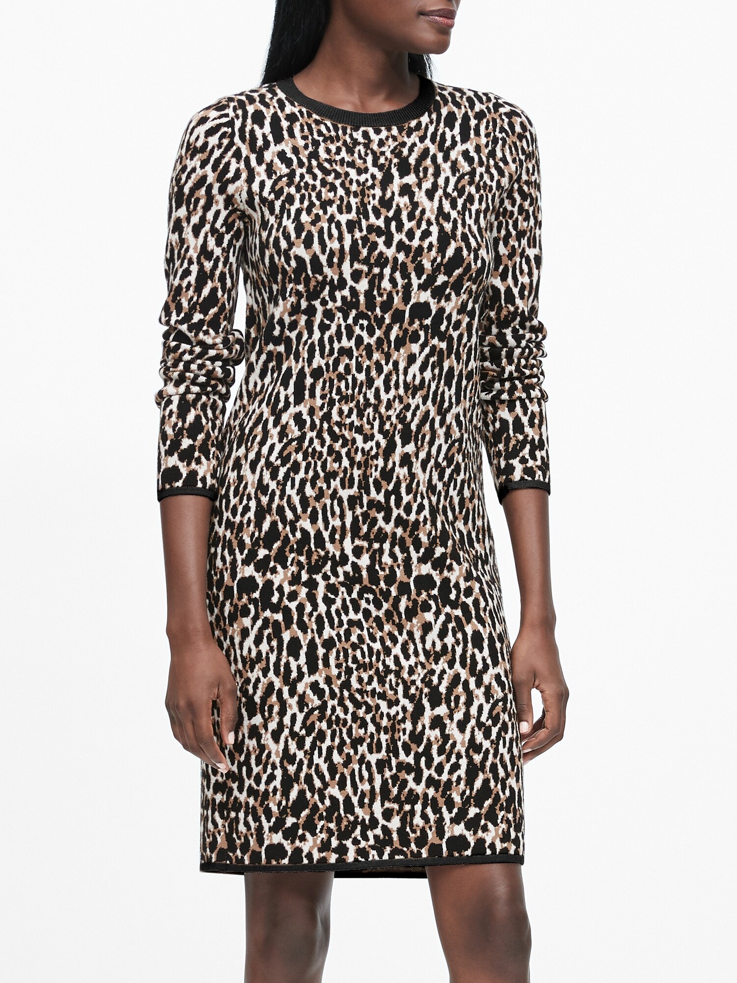 leopard sweater dress