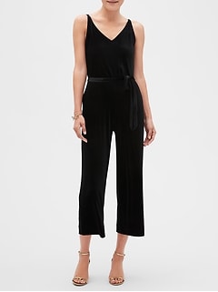 banana republic velvet jumpsuit