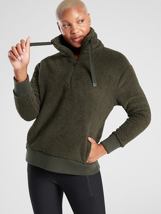 athleta sherpa funnel neck sweatshirt