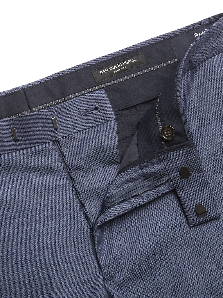 Slim Sharkskin Suit Pant