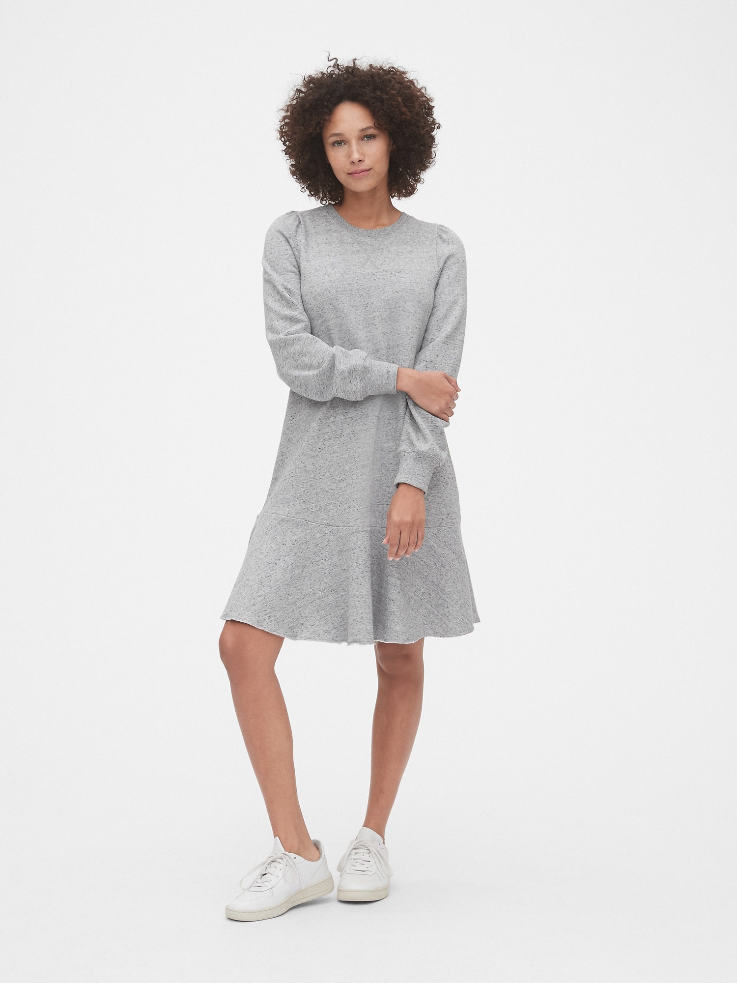 v neck sweatshirt dress