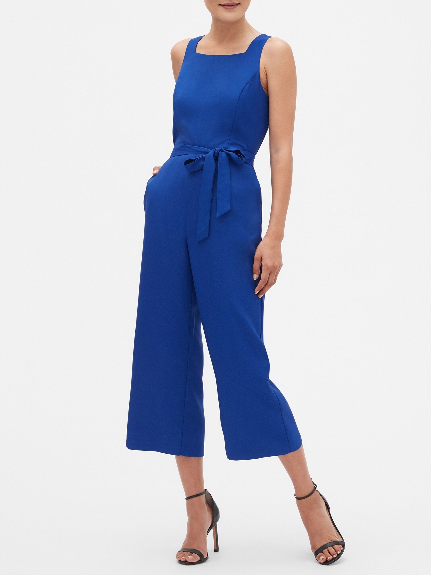 banana republic blue jumpsuit