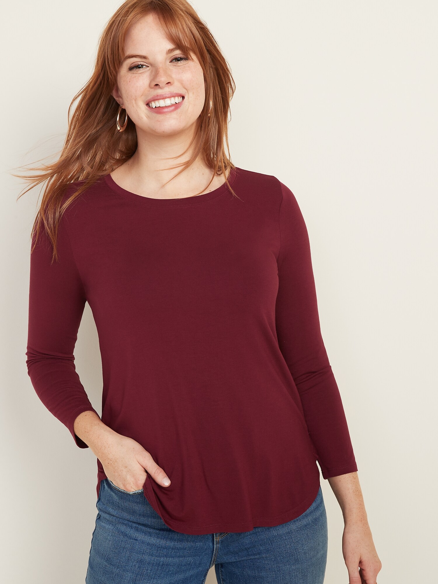 gap luxe long sleeve tee