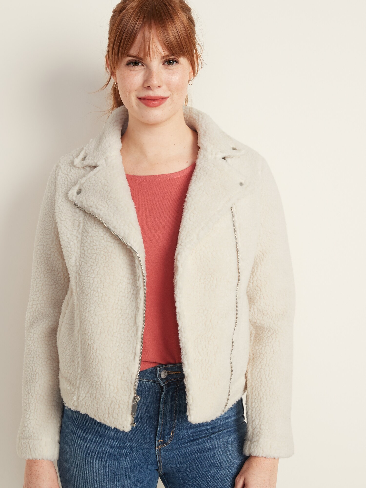 gap sherpa jacket women's