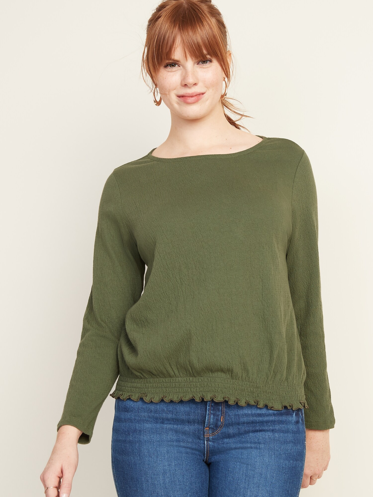 old navy ruffle sweatshirt