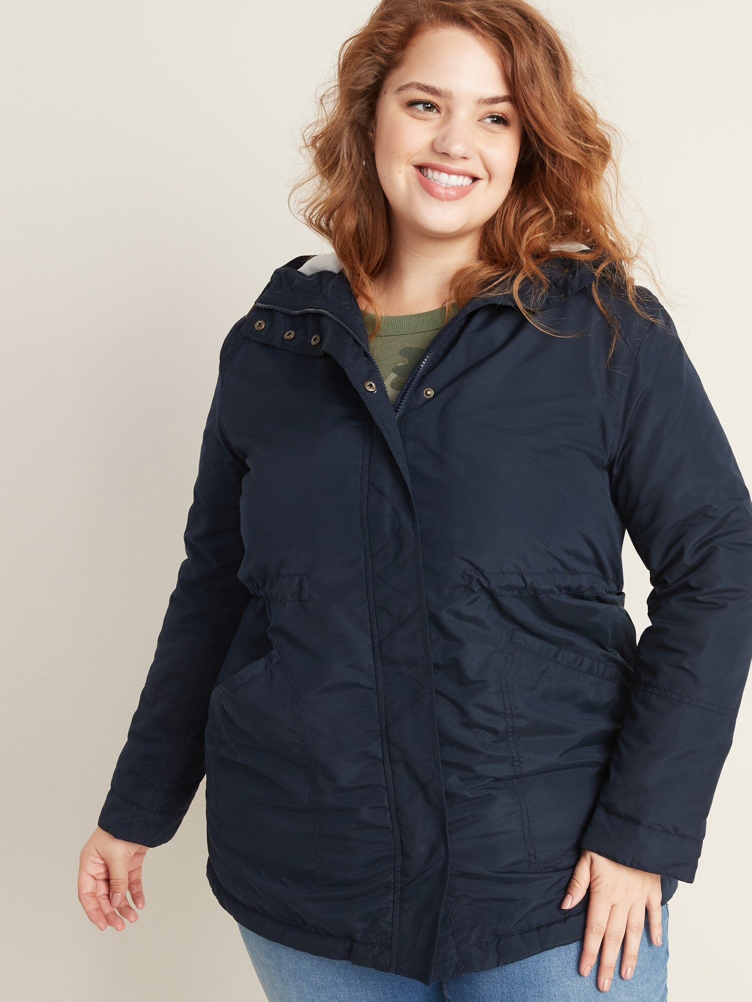 plus size sherpa lined hoodie