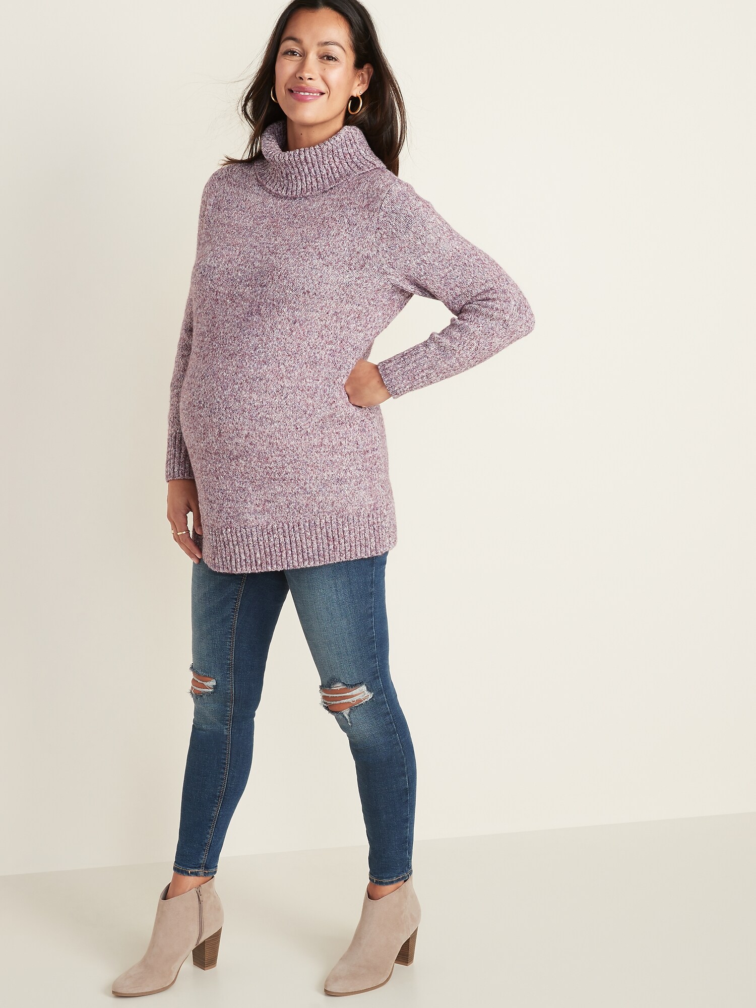 Maternity Turtleneck Tunic Sweater Old Navy