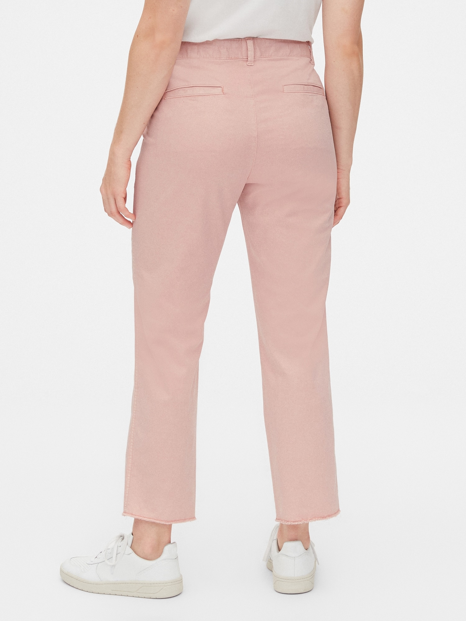 gap girlfriend chino mid rise stretch