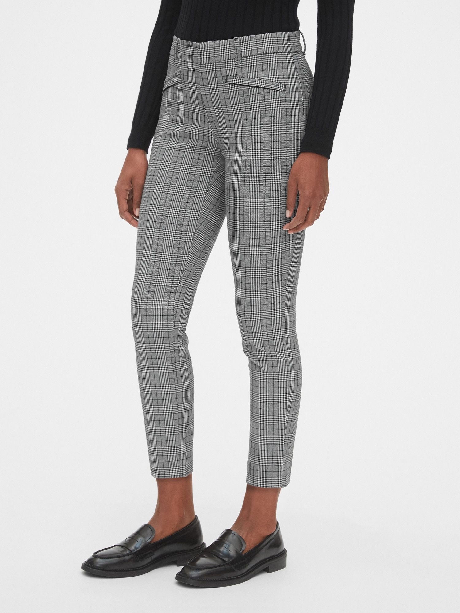 gap plaid skinny ankle pants