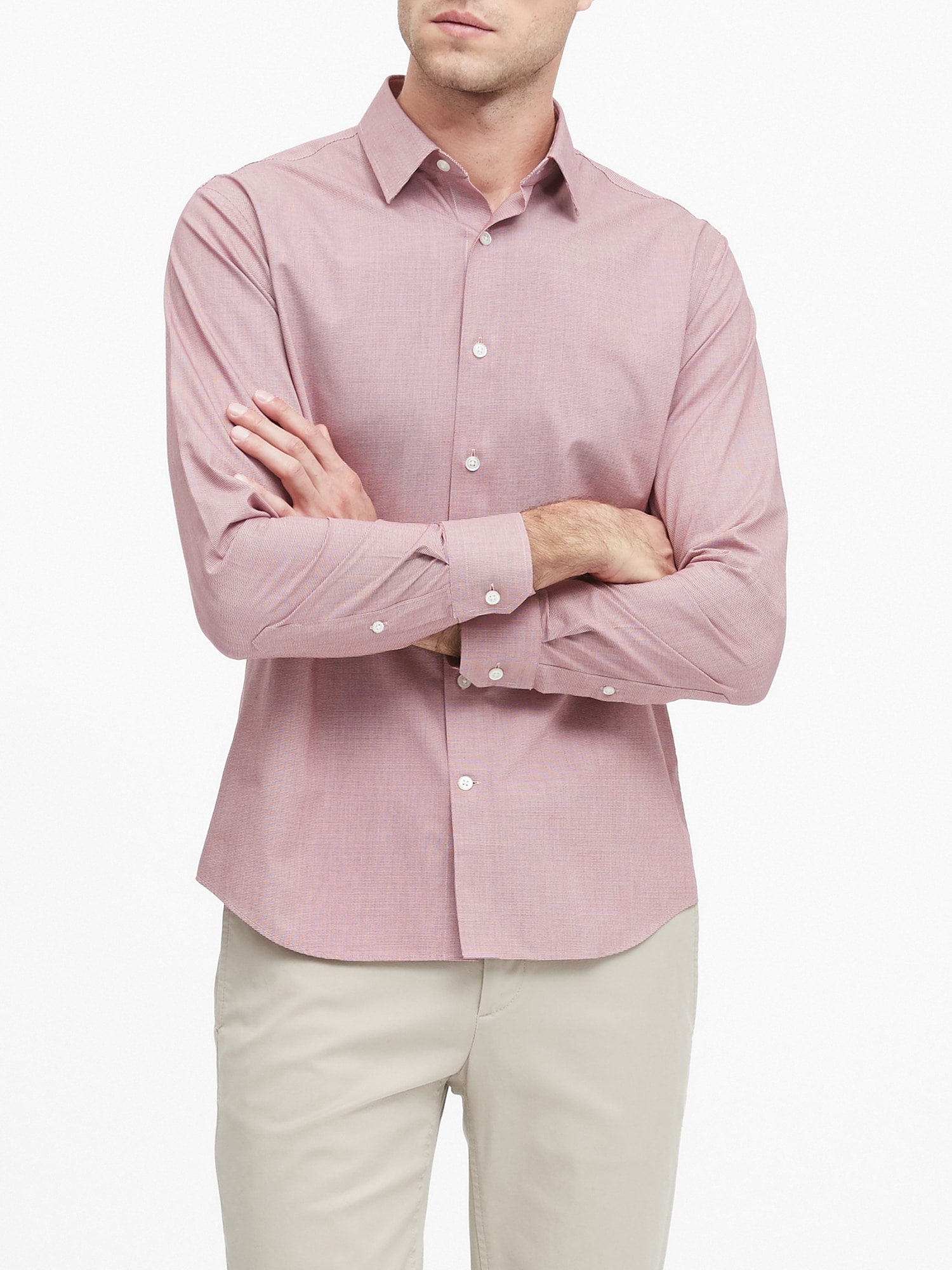 Untucked SlimFit NonIron Dress Shirt Banana Republic