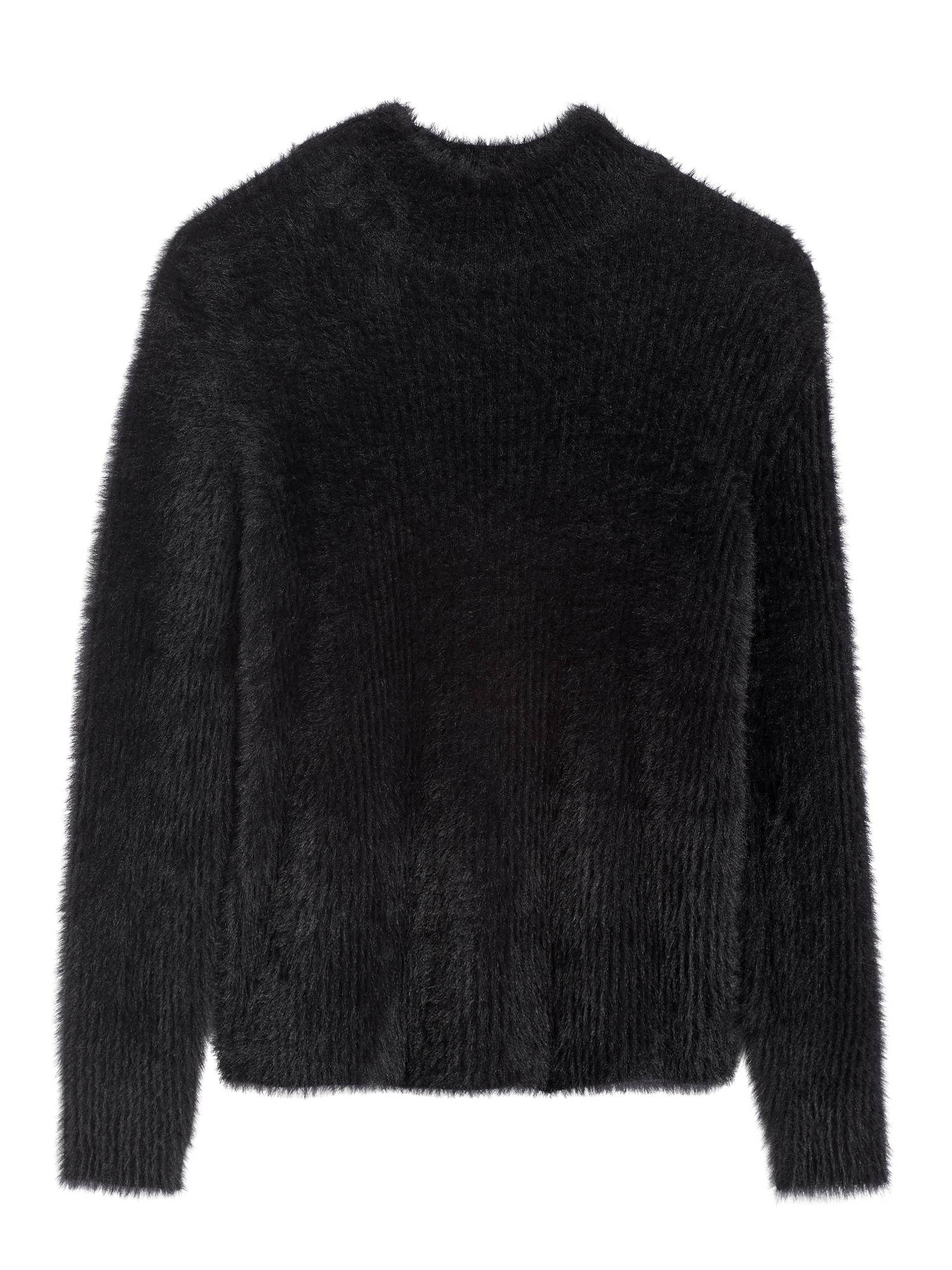 black fuzzy sweatshirt