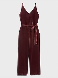 banana republic black velvet jumpsuit