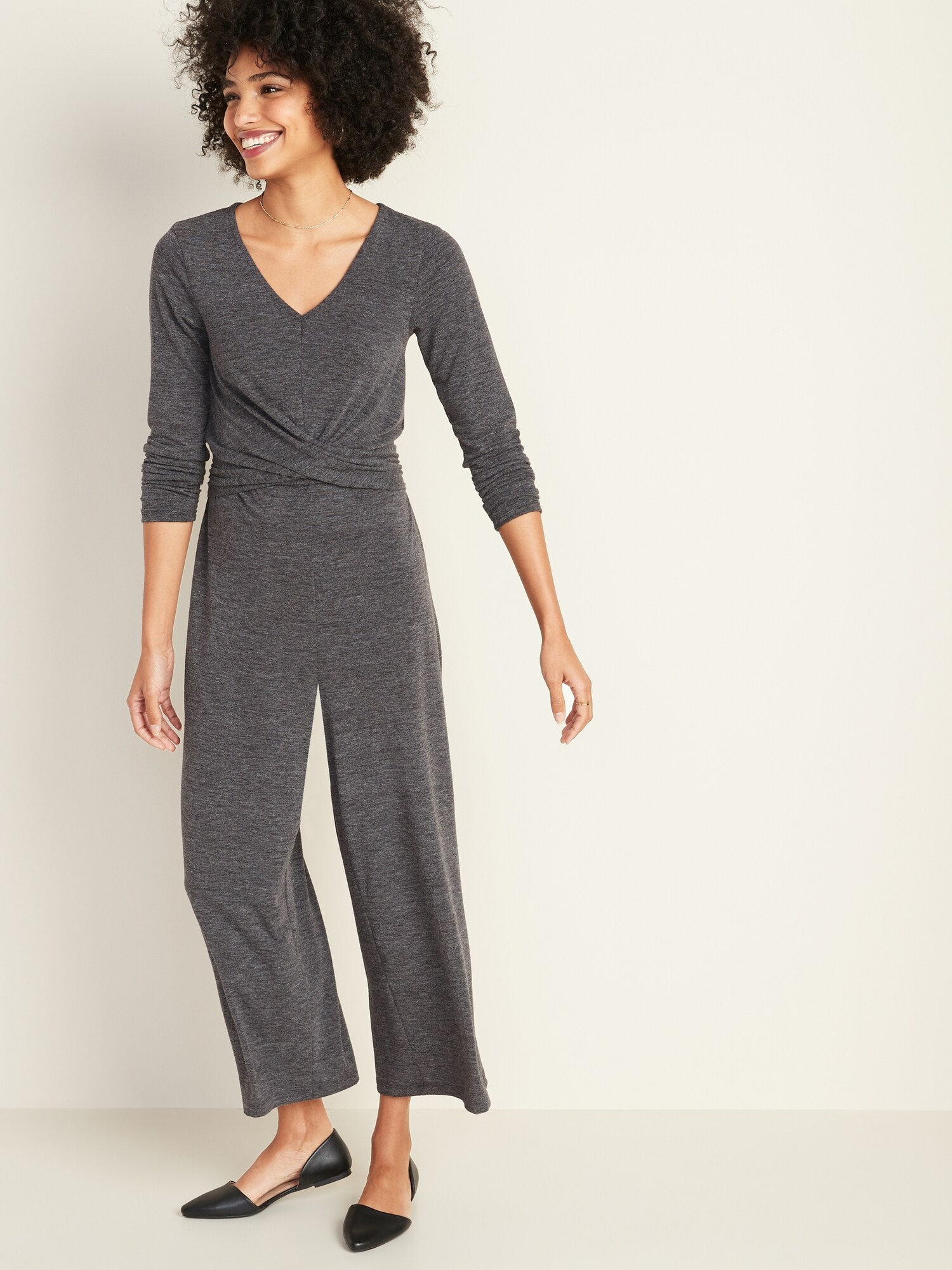 jersey knit jumpsuit