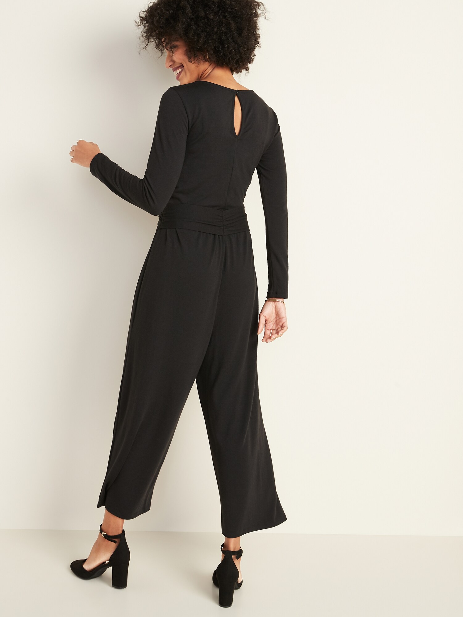 womens jersey knit jumpsuit