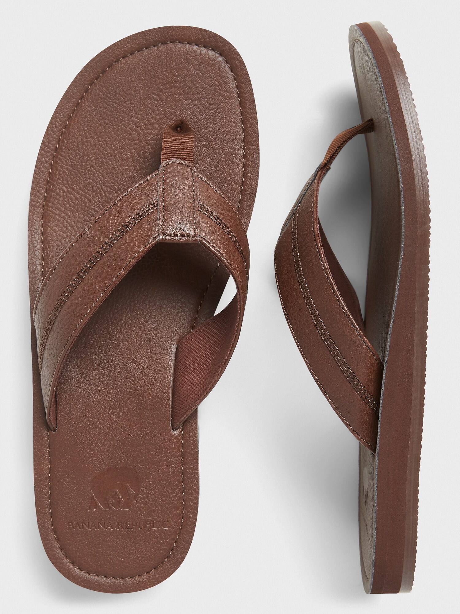 vegan leather flip flops