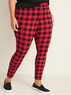 plus size plaid joggers