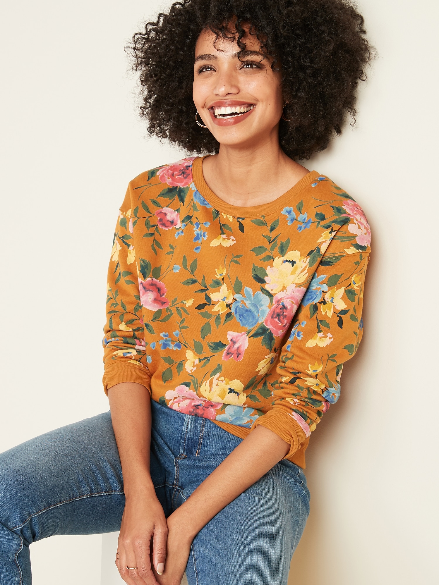 Download Loose Crew-Neck Sweatshirt for Women | Old Navy