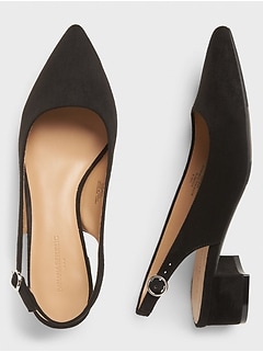 banana republic double strap block heel