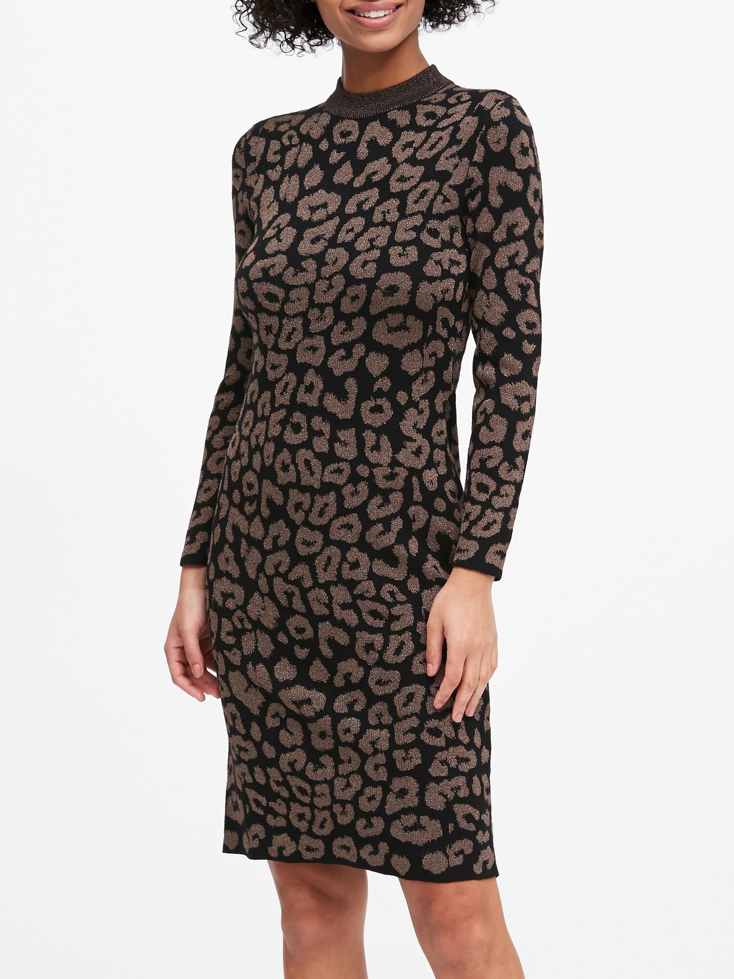 leopard sweater dress