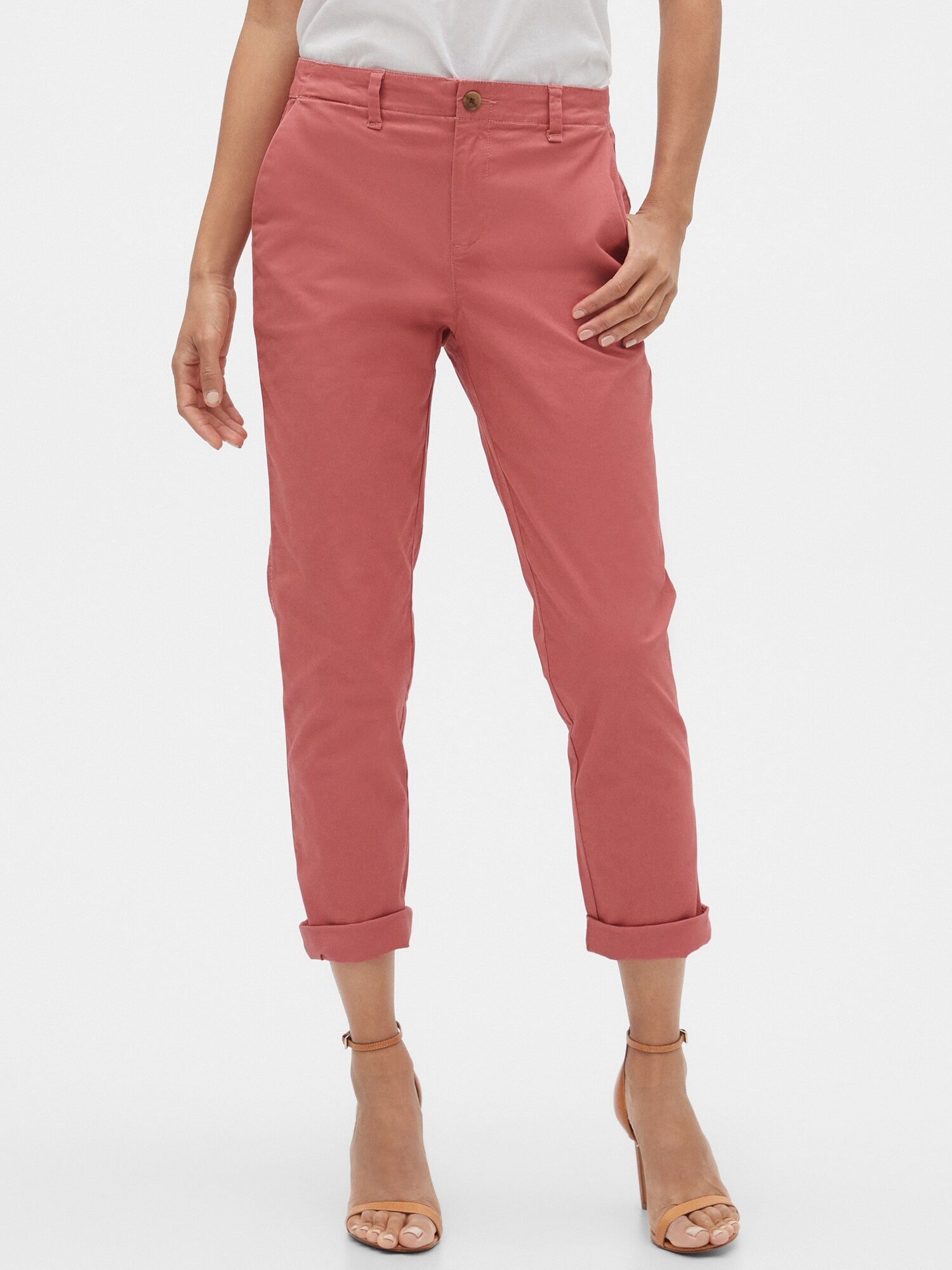 girlfriend twill stripe chinos