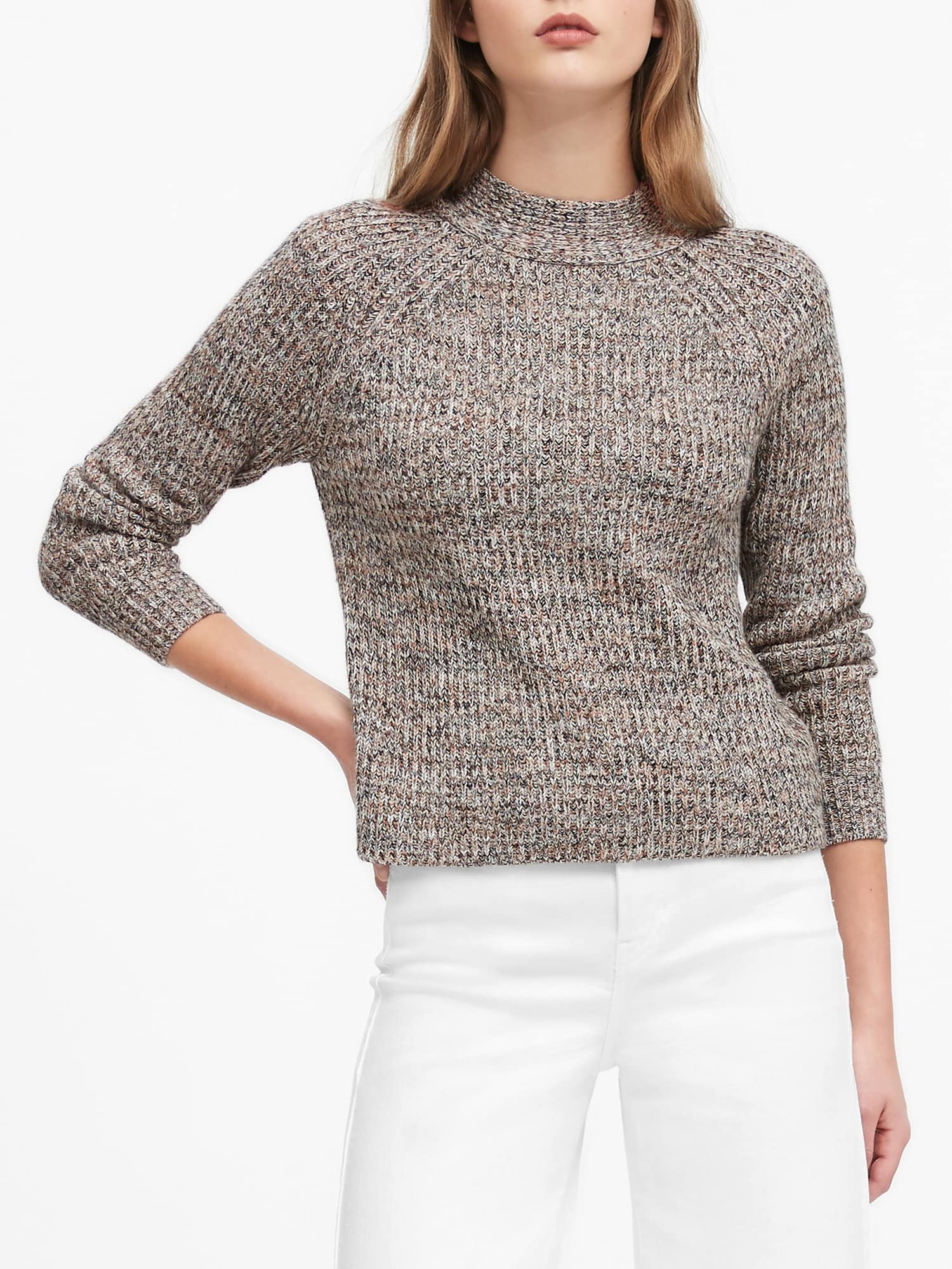 lightweight mock neck sweater