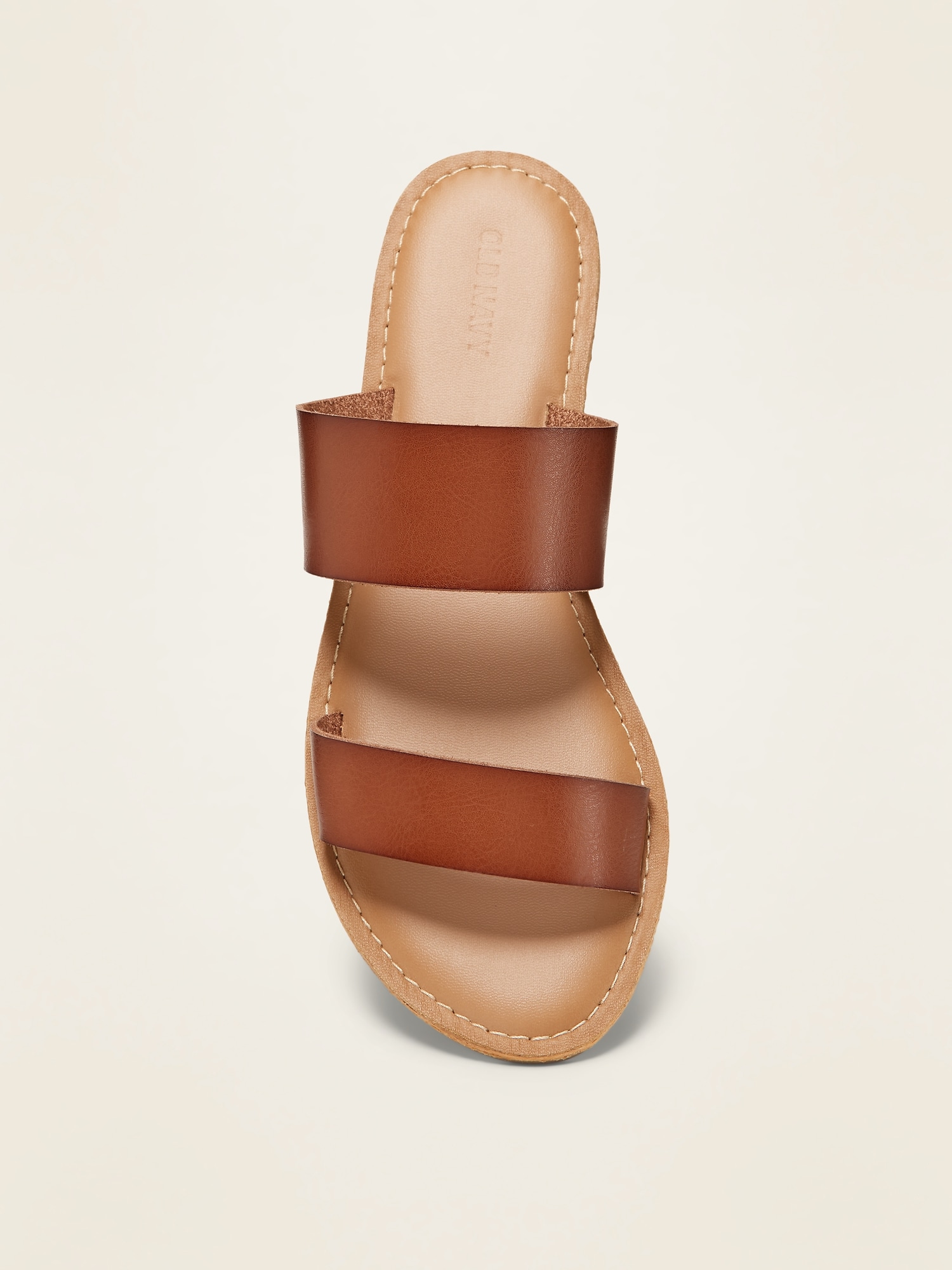 women's double strap slide sandals