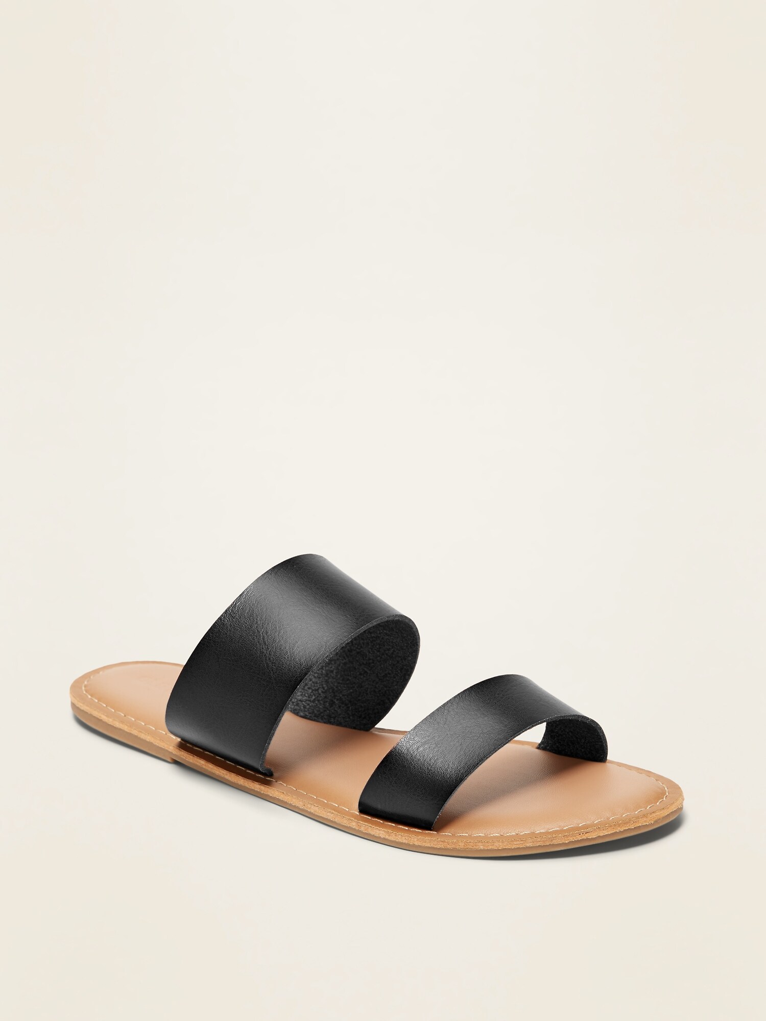 women's double strap slide sandals