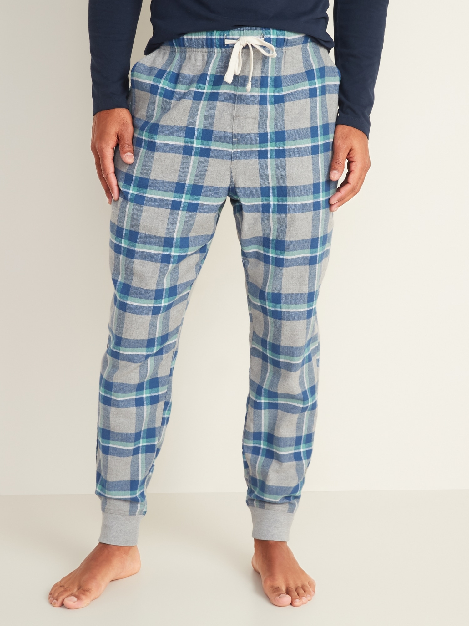 mens flannel joggers