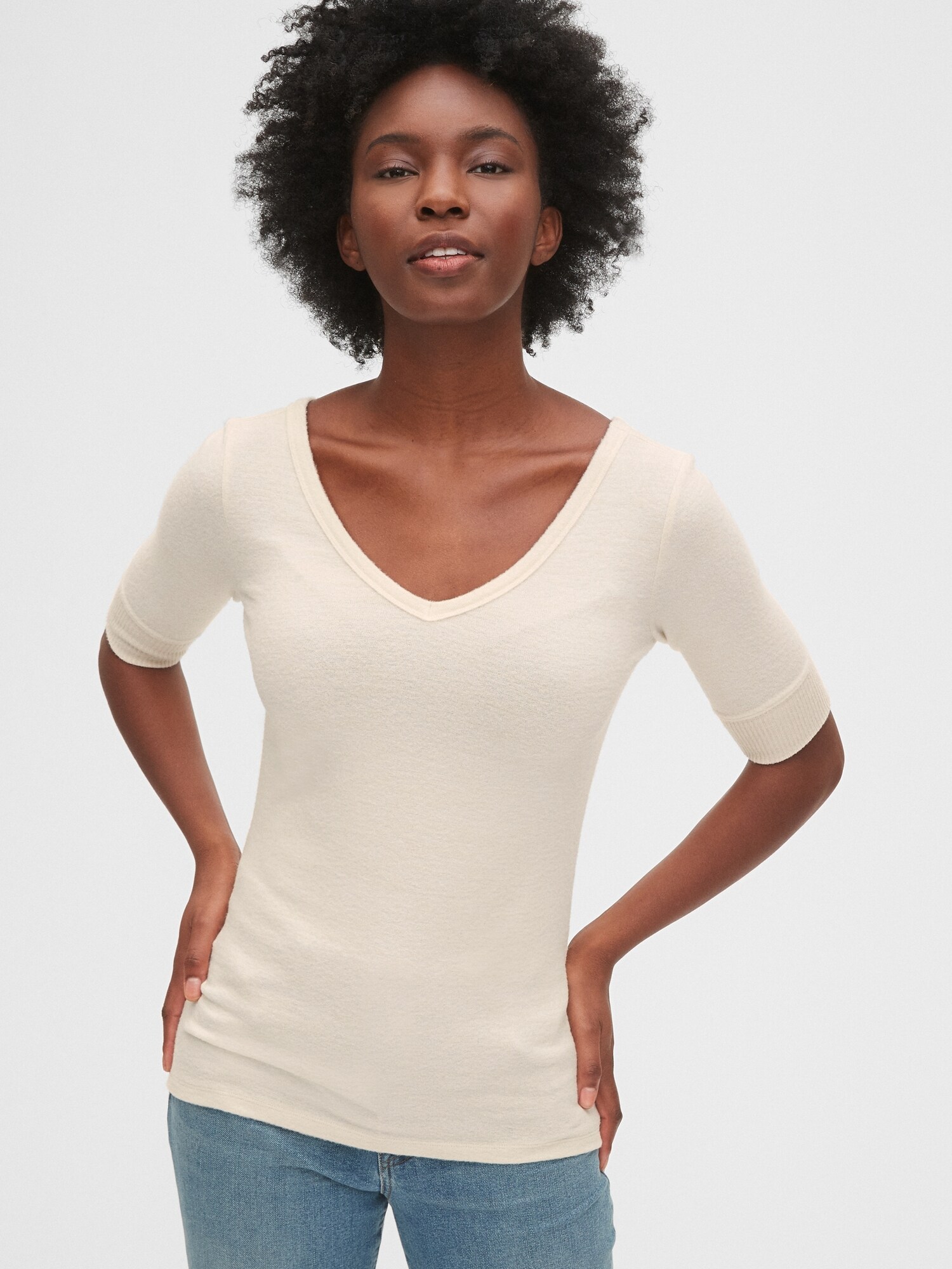 gap elbow sleeve tee