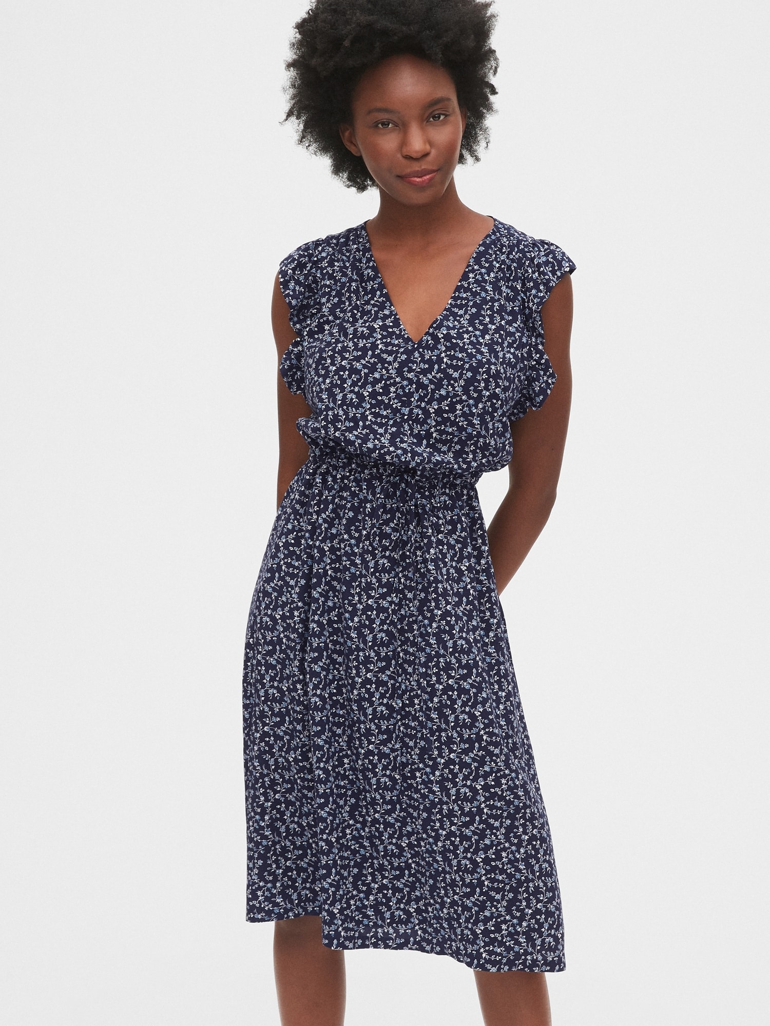 gap floral midi dress