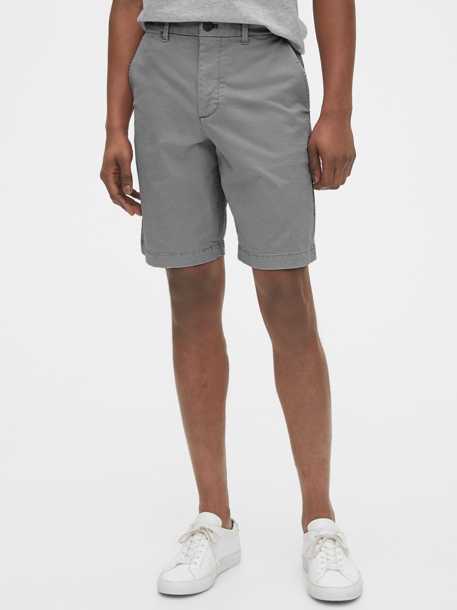 grey khaki shorts