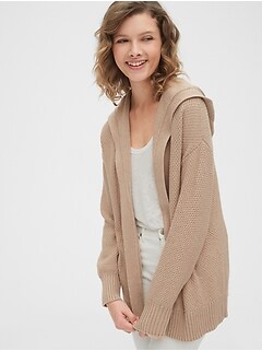 gap textured open front cardigan