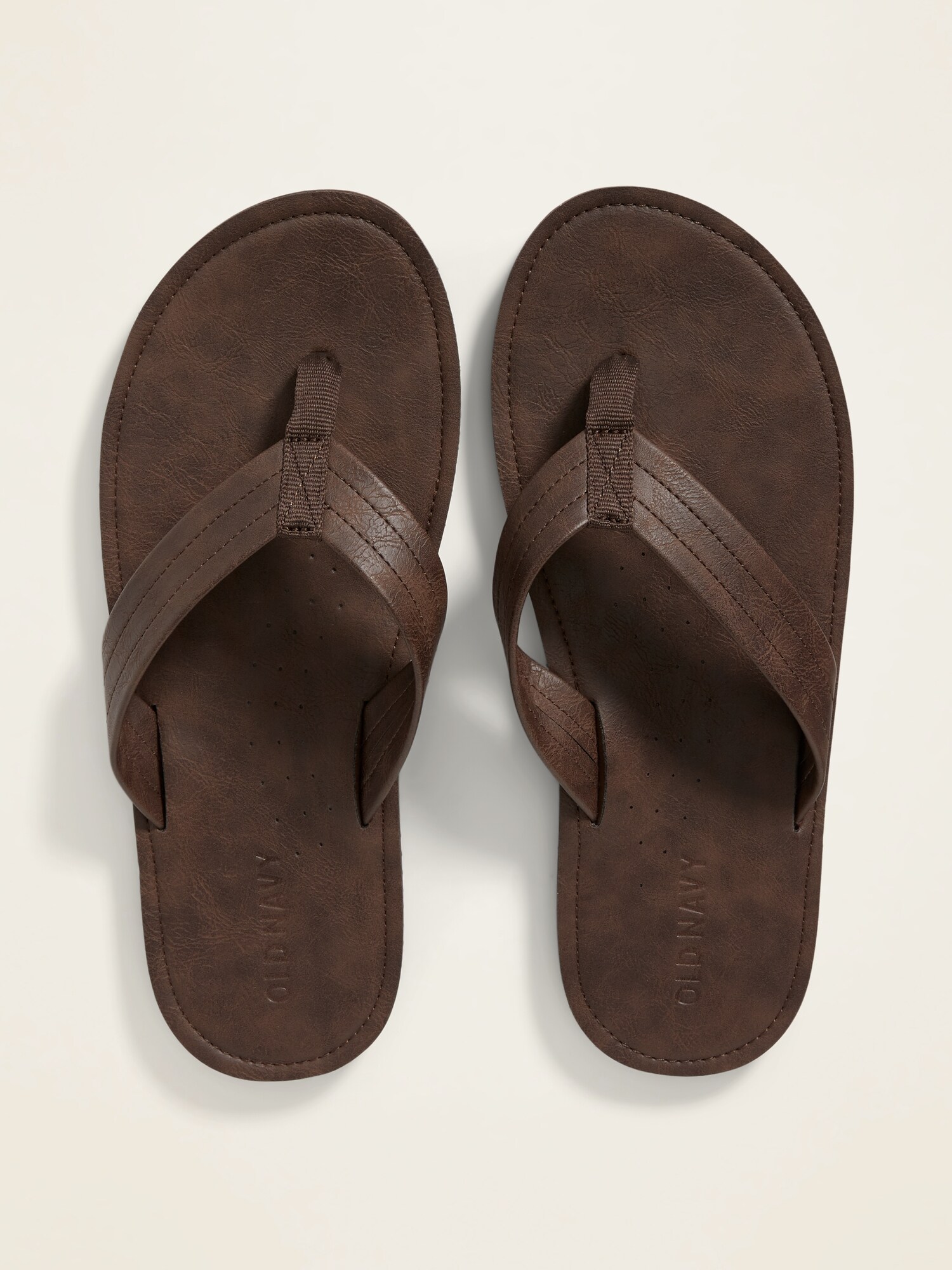 mens soft leather flip flops