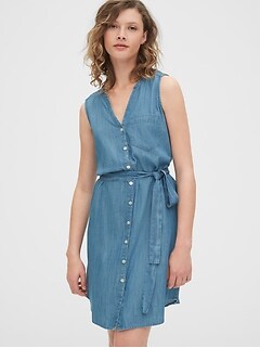 denim shirt dress gap