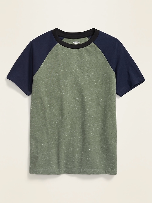 Softest Color-Blocked Raglan Tee for Boys