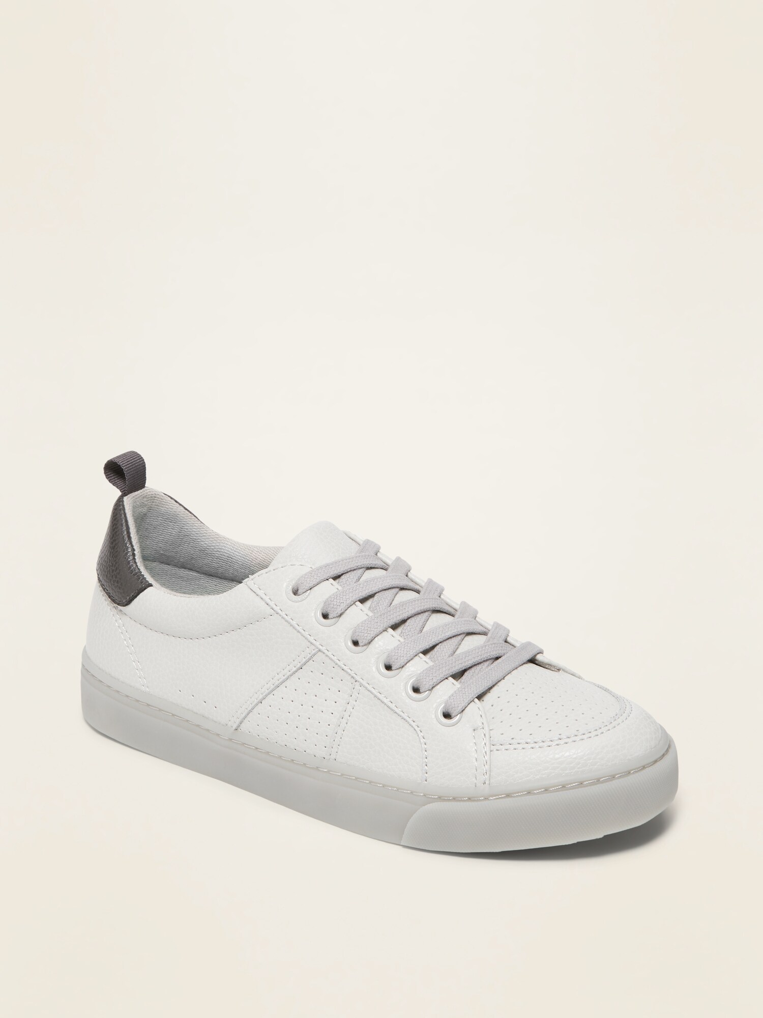old navy faux leather sneakers