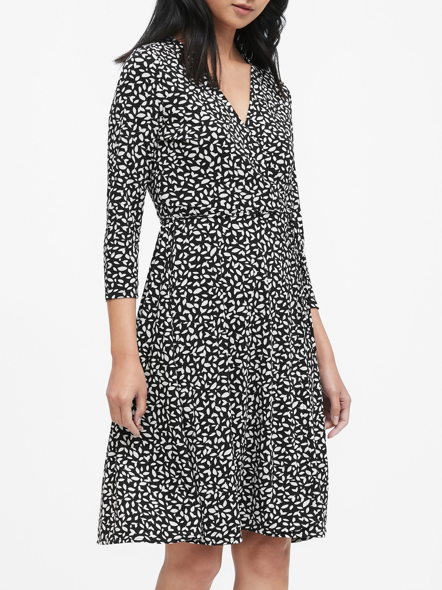 banana wrap dress