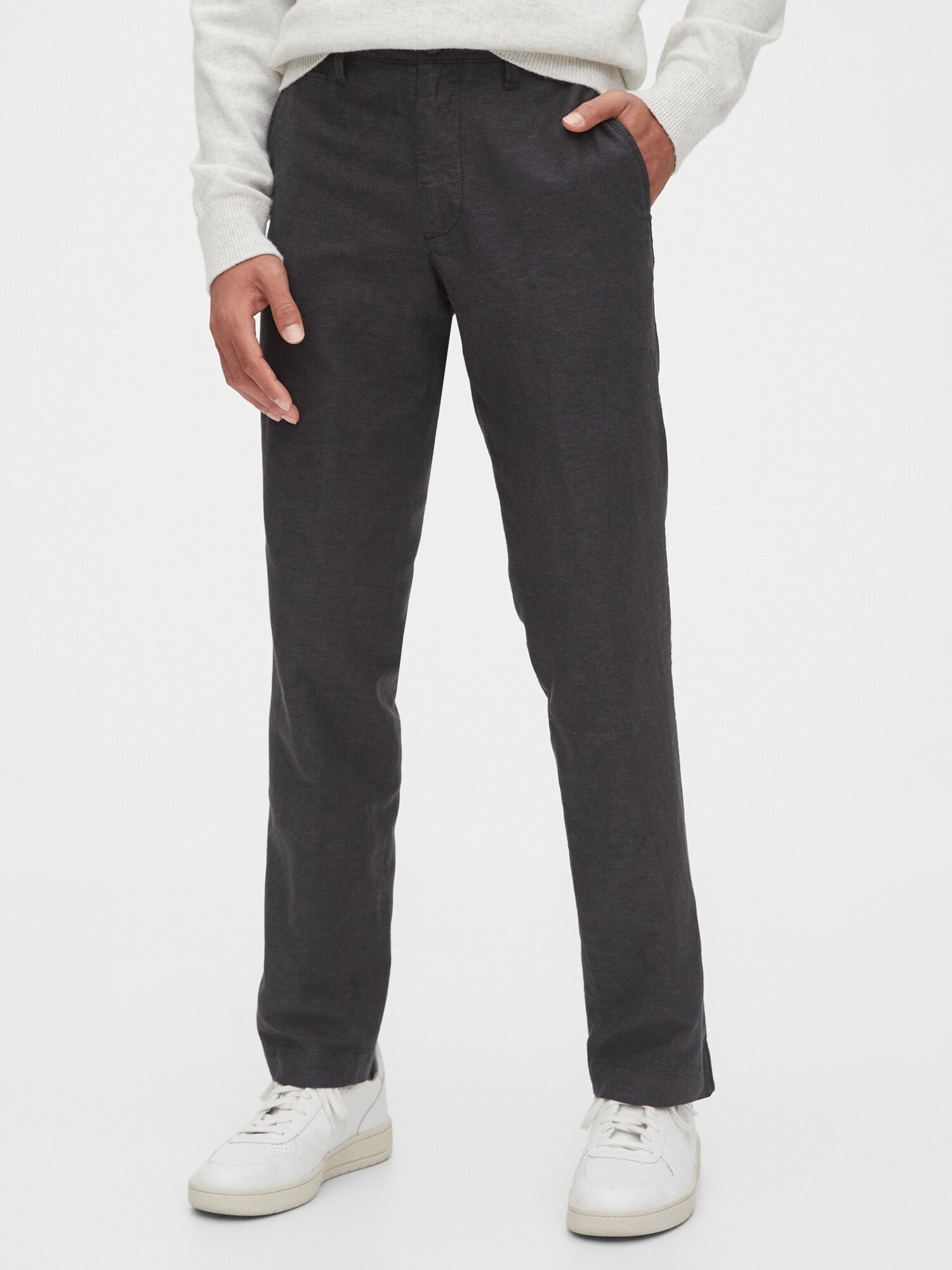 gap linen khakis