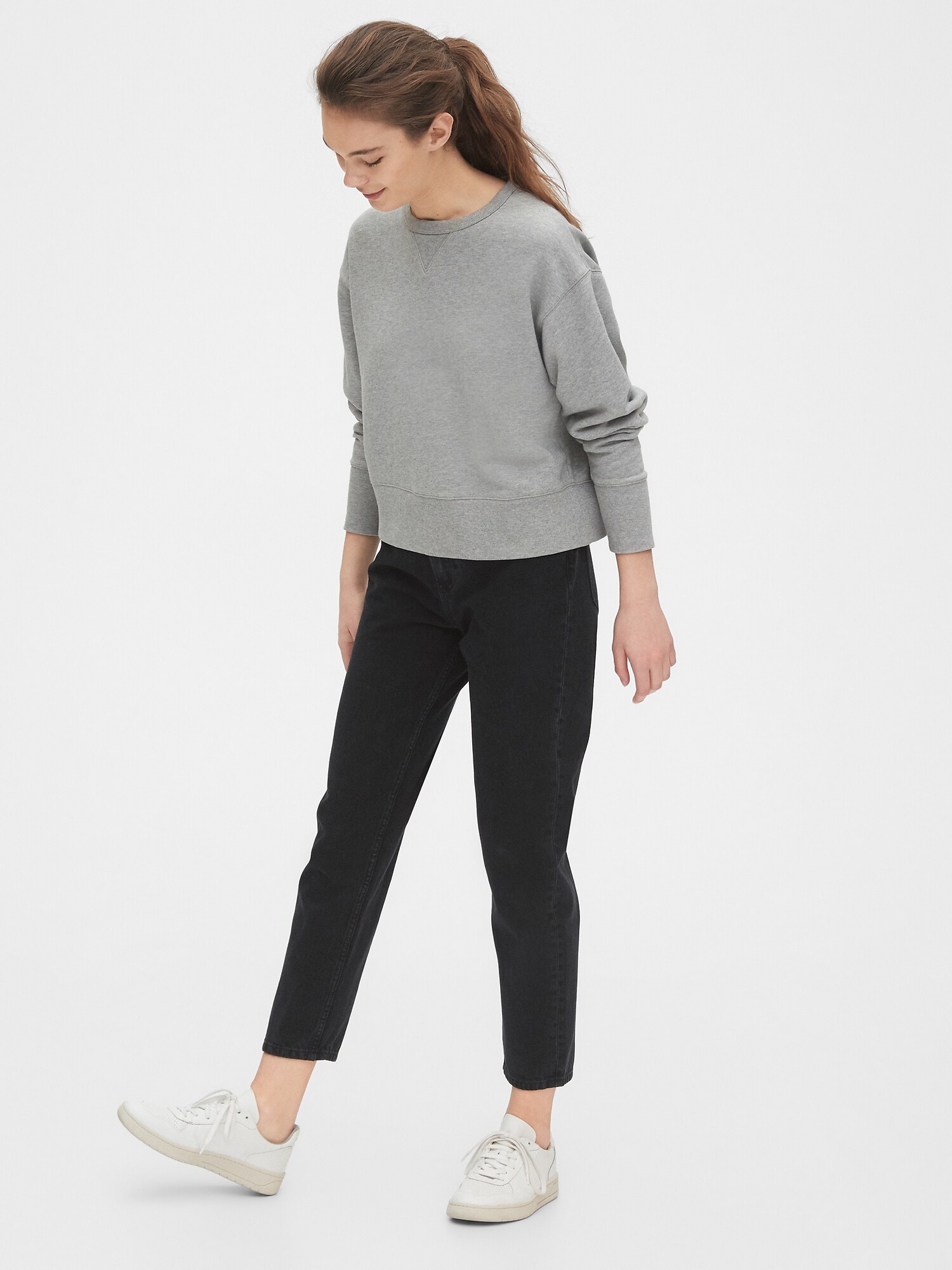 gap mom jeans black