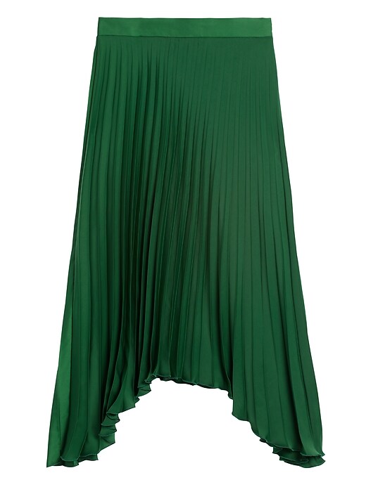 Green Pleated Skirt Petite 2024 dvos