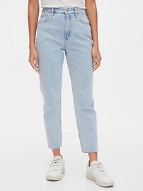 gap high rise mom jeans black