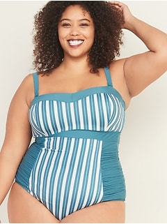 plus size navy swimsuit