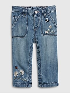 18-24M, 2, 3, 4 Years New Authentic Baby GAP Girl Green or Blue Loose Pants
