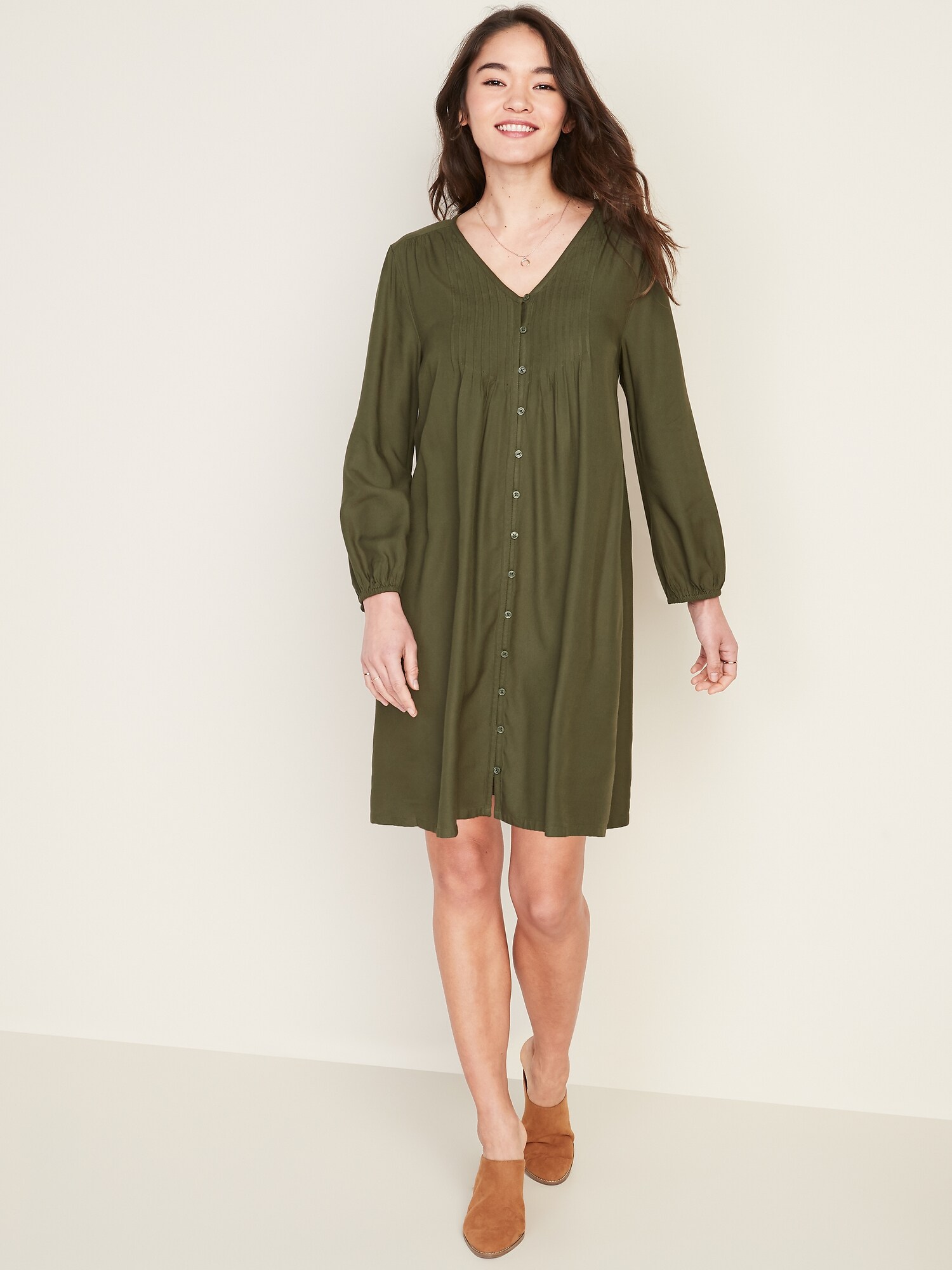 old navy pintuck swing dress