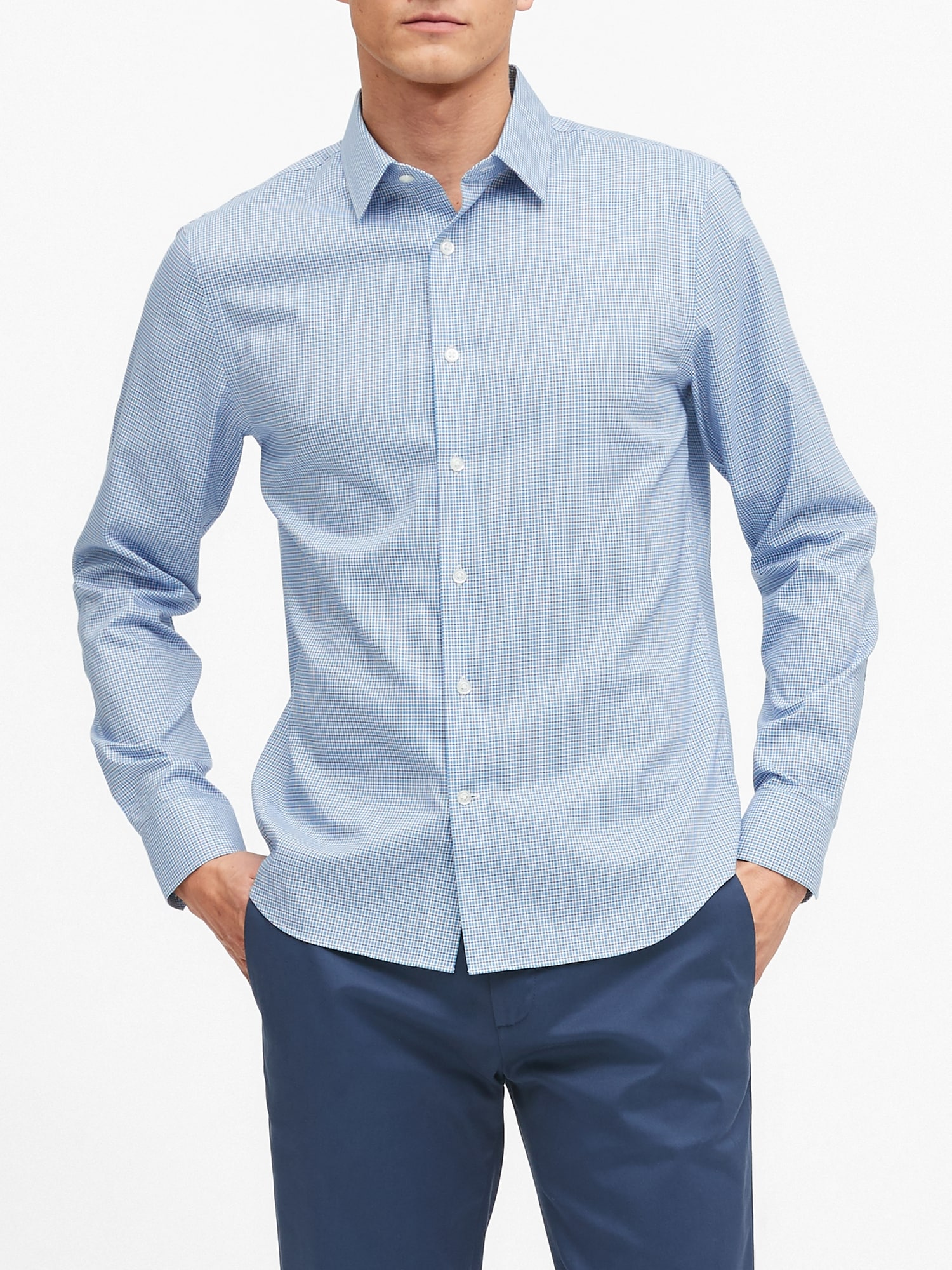 Untucked Slim-Fit Non-Iron Dress Shirt | Banana Republic