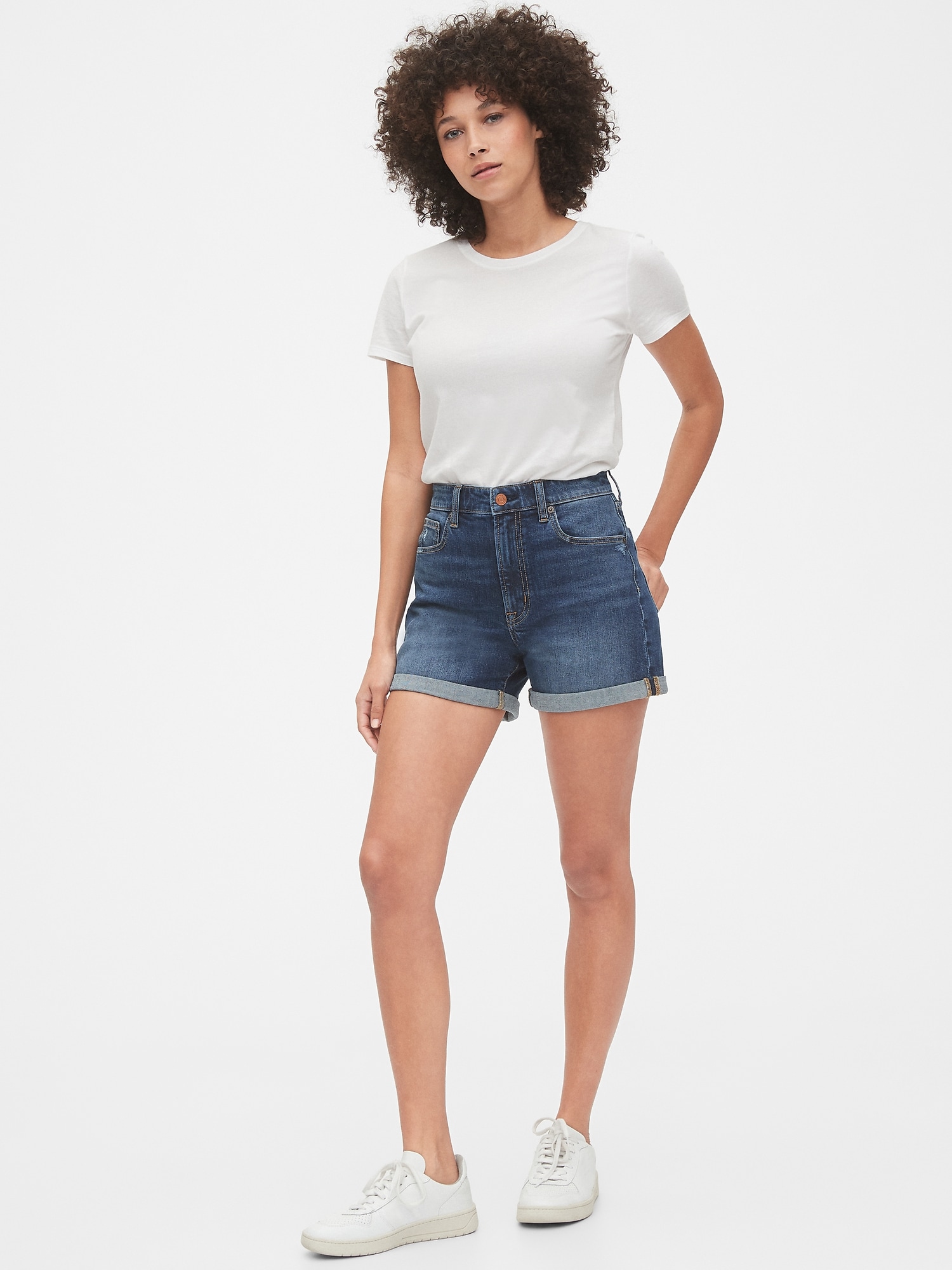 curvy shorts denim