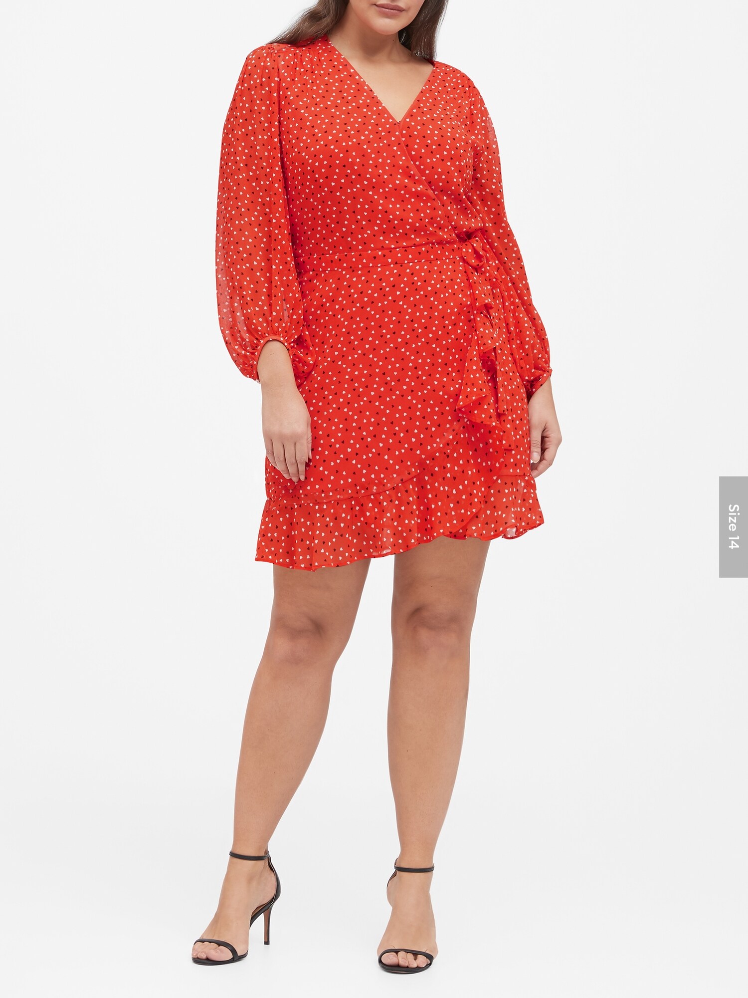 gap red wrap dress