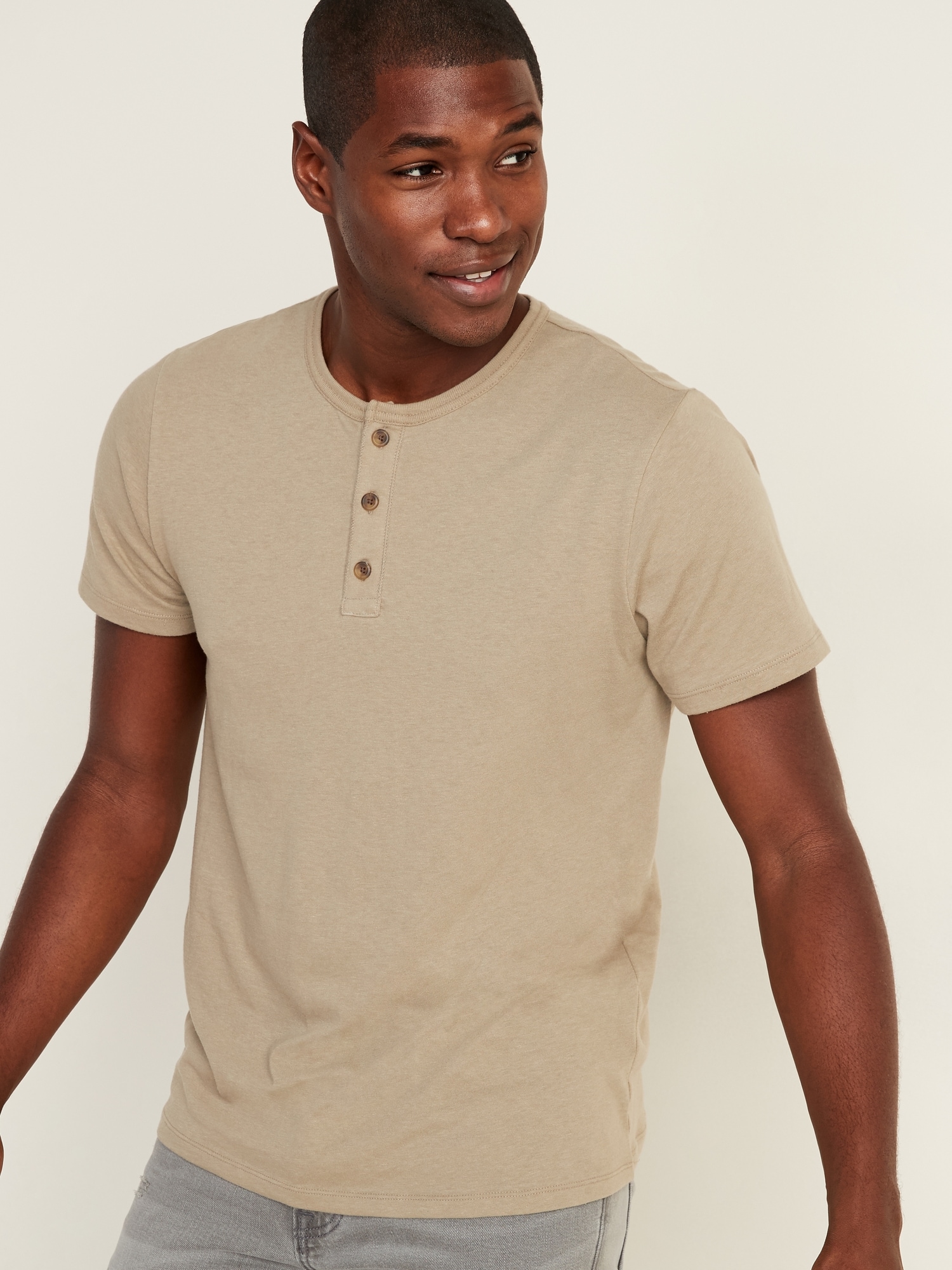 SoftWashed Jersey ShortSleeve Henley for Men Old Navy