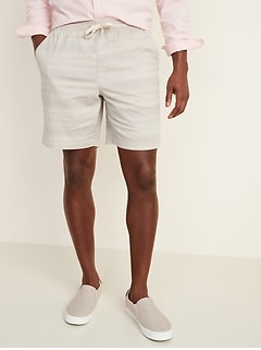 mens twill jogger shorts